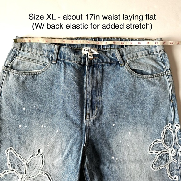 Oli & Hali Floral Embroidered Straight Jeans - Picture 8 of 10